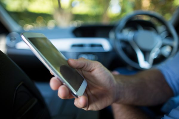 Man holding mobile phone